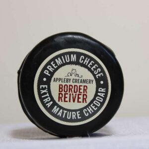 Border Reiver cheese on a white background.
